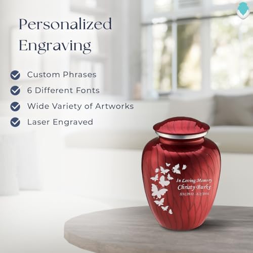 GetUrns Personalized Butterfly Cremation Urn 44 lbs