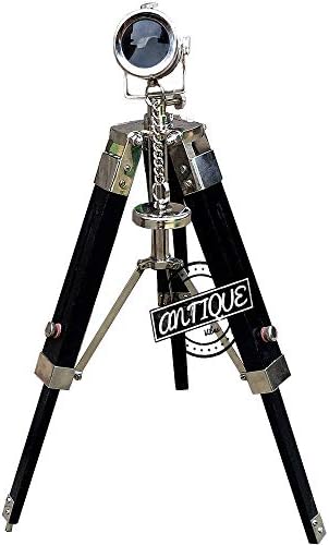 Brass Telescope with Wooden Tripod Victorian Style Decorative Piece