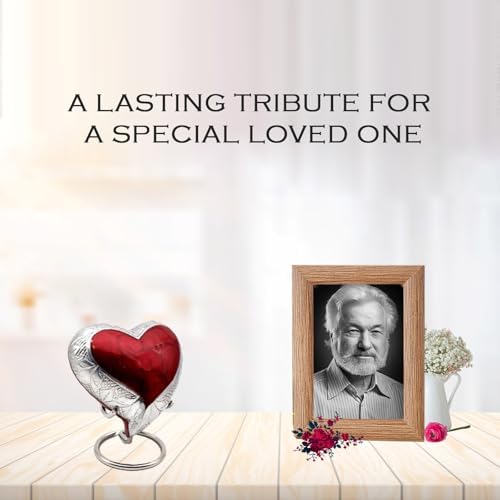 RED Heart Keepsake Urn - Mini Cremation Urn for Ashes