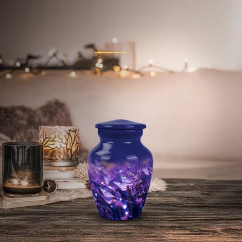 Purple Butterfly Urns for Human Ashes 3 Inch Mini Keepsake