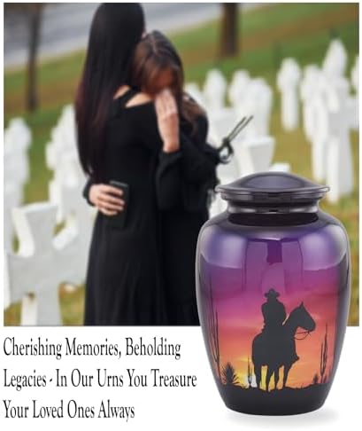 Cowboy Urn for Human Ashes - 200 Cubic Inches