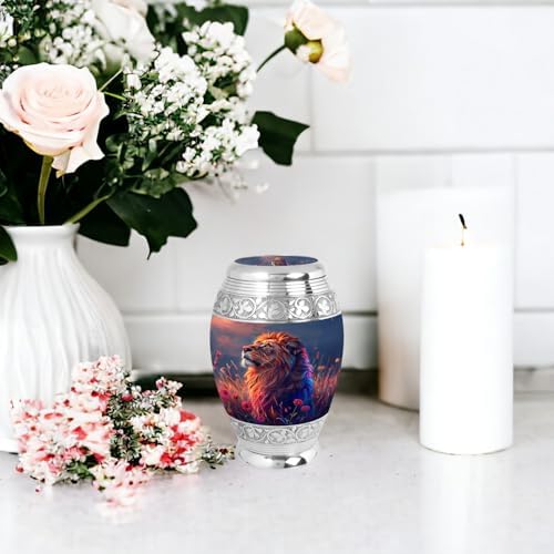 Majestic Lion Cremation Urn for Adult Ashes - 10 Inch