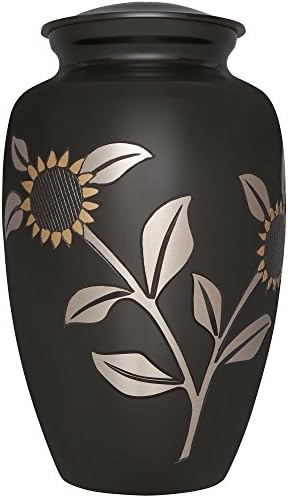 Liliane Memorials Sunflower Cremation Urn - Brass