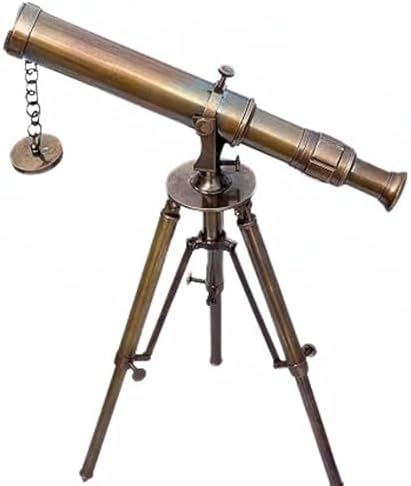 Vintage Brass Table Telescope with Tripod - Functional Maritime Instrument