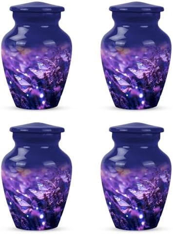 Purple Butterfly Urns for Human Ashes 3 Inch Mini Keepsake