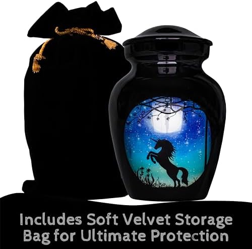Small Urns for Human Ashes Keepsake - Unicorn Urn for Adult Man Woman Mini Urn