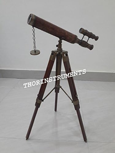 Nautical Antique Brass Telescope Double Barrel Decor