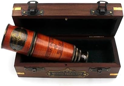 Handcrafted Brass Nautical Telescope 15X Magnification