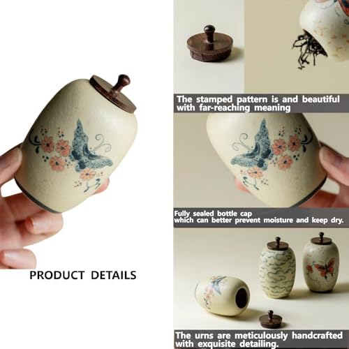 Butterflies Small Urn for Ashes - 35 Inches Decorative