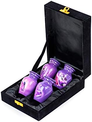Keepsake Urns Set of 4 Mini Urns with Velvet Box