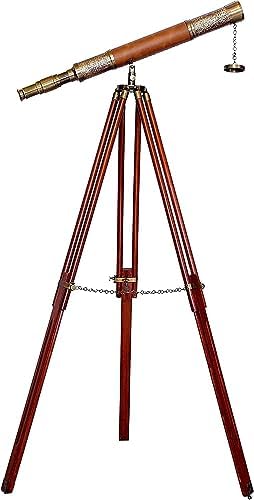 Vintage Handmade Brass Telescope Decor