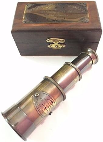 Victorian Brass Nautical Telescope Decorative Box