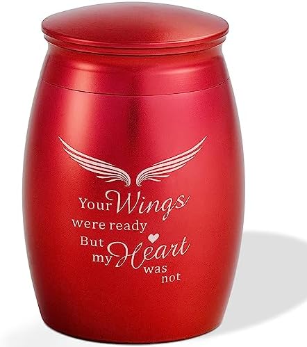 267 Inch Mini Red Angle Cremation Urn