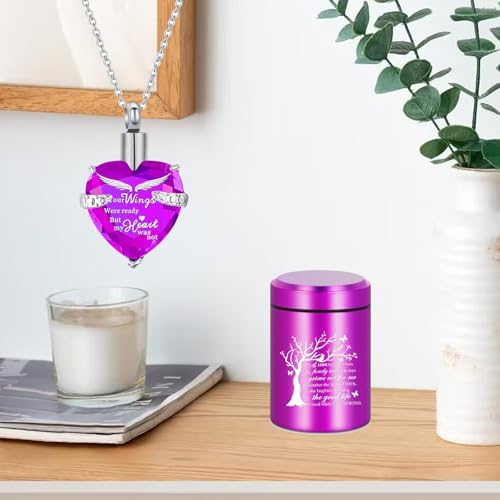 Small Purple Mini Urns for Human Ashes Keepsake