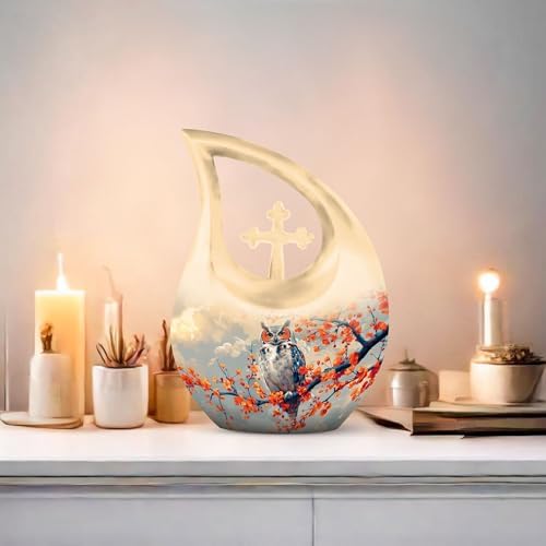 JAGLASH Owl Cremation Urns for Human Ashes Adult Men Women