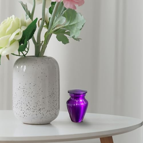 Mini Urns for Cremation Ashes Decorative Keepsake Urn 3 Inch Magenta