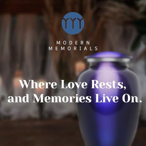 Modern Memorials Purple Cremation Urn - 200 Cubic Inches
