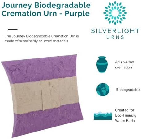 Journey Biodegradable Urn for Ashes - Purple