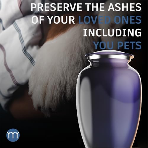 Modern Memorials Purple Cremation Urn - 200 Cubic Inches