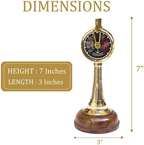 Royal Mini Nautical Brass Telegraph Vintage Decorative Telescope Collectible Wooden Model