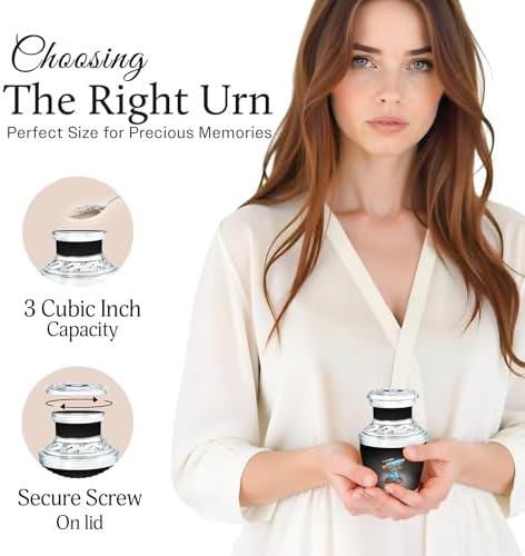 Telescope Decorative Urns Set of 2 - 3 Inch Keepsake Urns for Adult Ashes