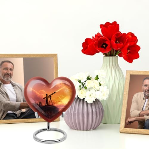 JAGASY 3 Inch Wooden Urn Set for Cremation Ashes - Pack of 4