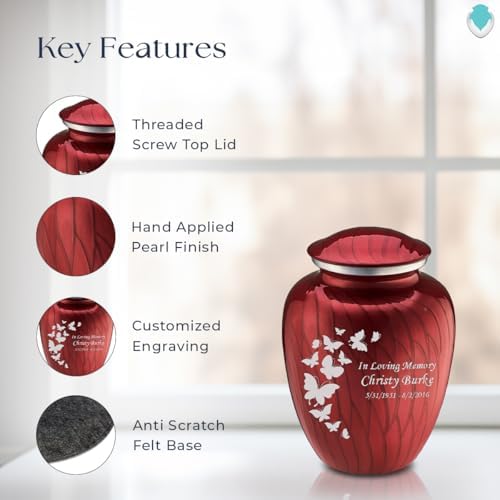 GetUrns Personalized Butterfly Cremation Urn 44 lbs
