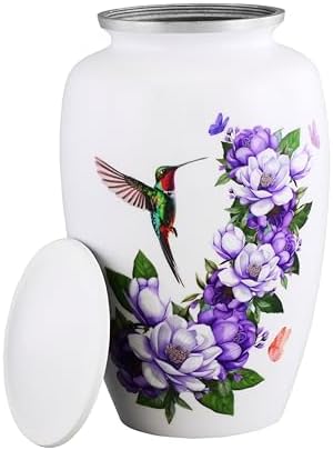 Humming Bird with Magnolia Flower Cremation Urn for Human Ashes - Decorative Urn for Adults