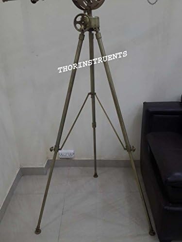 Nautical Design Brass Telescope Adjustable Antique Tripod Stand Floor Decor
