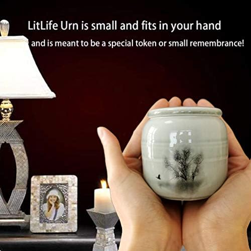 Small Cremation Urns for Human and Pet Ashes - Tree of Life Decorative Keepsake Urn with Case and Velvet Pouch