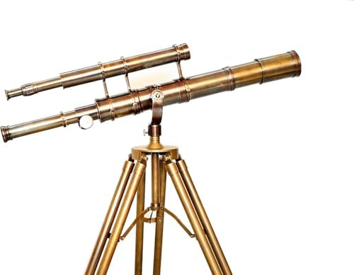 Nautical Sailor Brass Telescope Tripod Decor