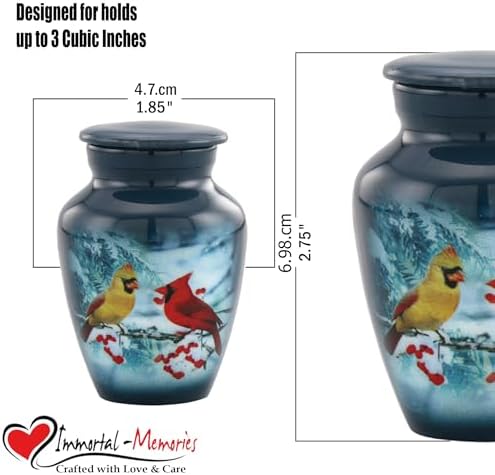 Immortal Memories Mini Cardinal Urn with Velvet Case