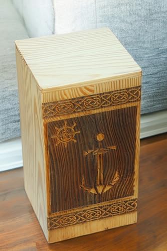 Anchor Handmade Urns Royal Memory Large Size 220 Cu In Urn for Human Ashes