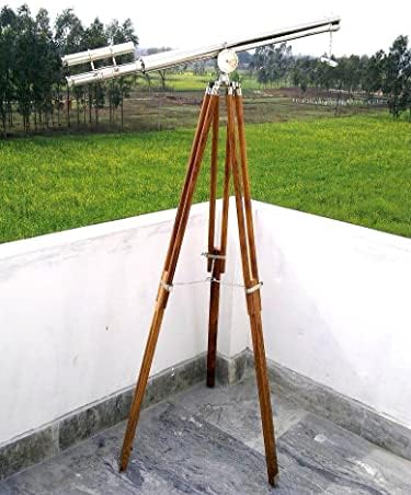 Antique Vintage Telescope with Brass and Nickel Finish