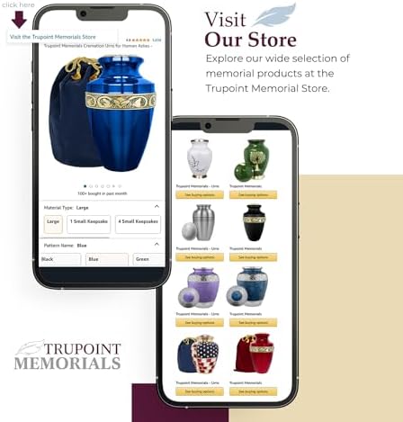 Trupoint Memorials Personalized Cremation Urn Grecian Style Black Urn for Adult