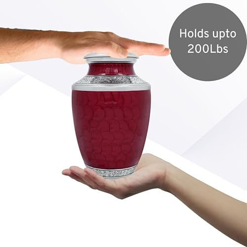 Elegant Metal Alloy Cremation Urn - Durable Memorial Urn for Human Ashes