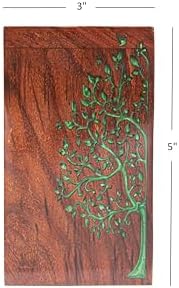 Handcrafted Rosewood Resin Cremation Urn Tree of Life