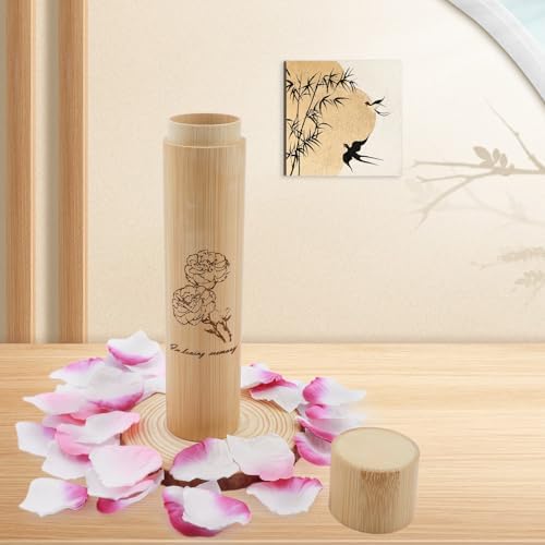 Set of 4 Biodegradable Bamboo Scattering Urns for Human Ashes - Tree of Life