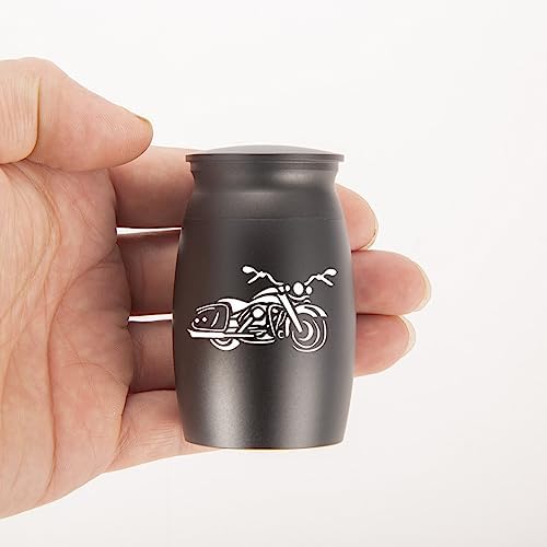 BGAFLOVE Mini Cremation Urn for Ashes 28 High Motorcycle Design