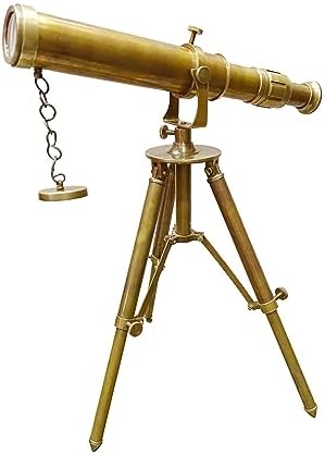 Vintage Antique Brass Telescope with Tripod Stand