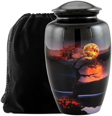 Elegant Tree Urn for Cremation Ashes Midnight Boat Design 200LB Capacity