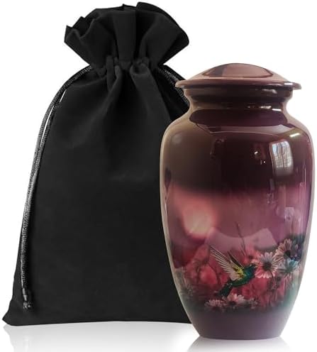 Elegant Brass Cremation Urn with Velvet Cover