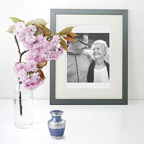 Miniature Cremation Urn in Purple - Set of 1 with Case and Pouch