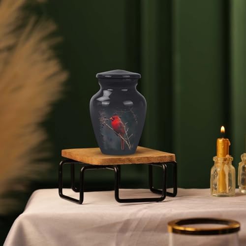 Yatskia Cardinal Bird Mini Urns for Human Ashes Keepsake Pack of 2