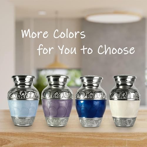 Small Urn for Human Ashes Keepsake Mini Purple Urn