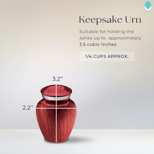 GetUrns Pearl Candy Red Personalized Cremation Urn