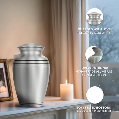 Elegant 4-Piece Memorial Urn Set for Human Ashes
