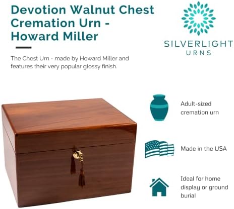 Devotion Walnut Cremation Urn for Ashes
