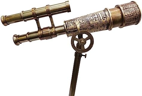 Vintage Antique Brass Telescope with Brass Tripod Stand