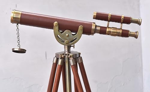 Mary Nautical Brass Floor Standing Telescope With Stand